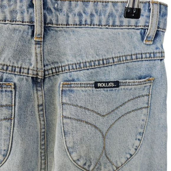 Revolve ROLLA'S East Coast Flare Crop Size 27 Blue Distressed High Rise Liv Worn - Picture 5 of 13
